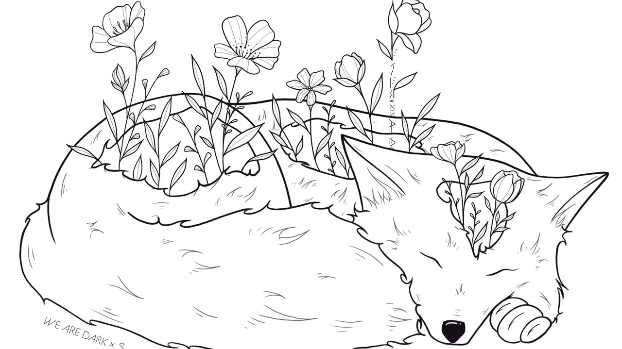 SLEEPING FOX GRAPHIC TEE